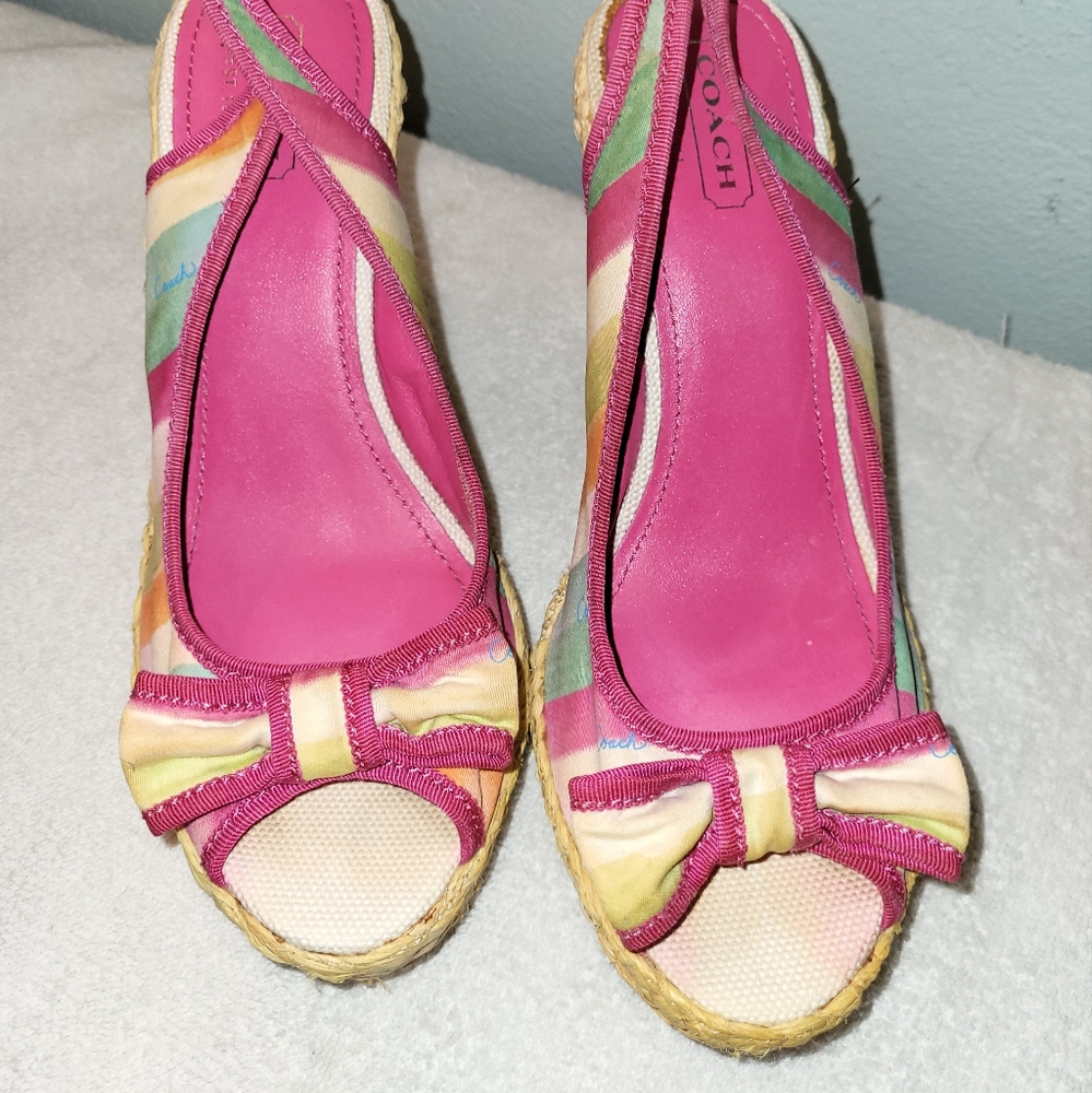 Hot Pink Wedges By Coach - Gem